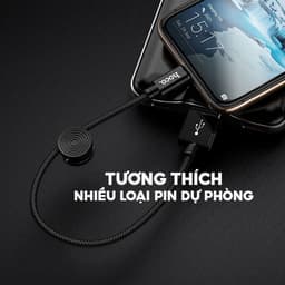 Thumbnail Dây Cáp Sạc Nhanh 2.4A Siêu Ngắn 25 CM Tiện Lợi Dùng Cho Sạc Dự Phòng Chuẩn USB to IP, Micro ,Type C 3