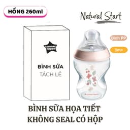 Thumbnail Bình Sữa PP Ty Siêu Mềm Tự Nhiên Tommee Tippee Natural Start 260ml, Núm Ty Của Bình 3-6 Tháng, Hồng (Bình Đôi, Tách Lẻ) 3