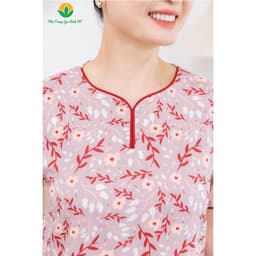 Thumbnail Bộ lanh trung niên quần lửng áo cộc tay cổ lé màu thời trang Việt Thắng - B06.2422 2
