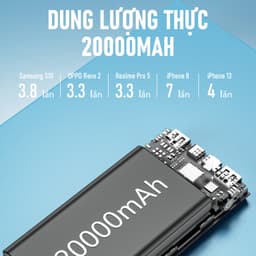 Thumbnail Pin Sạc Dự Phòng Nhanh 20000mAh ROBOT RT22S LED 2 Cổng Sạc Vào Micro/Type C & 3 Cổng Sạc Ra USB/ Type C 4