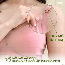 Thumbnail Áo lót bầu, áo ngực bầu không gọng Venus Charm cho bà bầu sau sinh và cho con bú chống chảy xệ W116 2