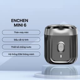 Thumbnail Máy cạo râu Enchen Mini 6 lưỡi dao kép mỏng, chống nước IPX7 - Hàng chính hãng 1