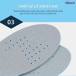 Thumbnail Lót giày cao su tăng chiều cao, độn đế tăng 1,5-3cm AIKOMI L13 cả bàn đàn hồi thoáng khí 4