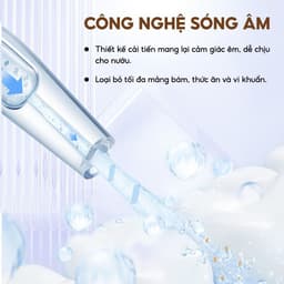 Thumbnail Tăm nước Brushie phiên bản nâng cấp 2025 công nghệ sóng âm tiện lợi Flossie 4