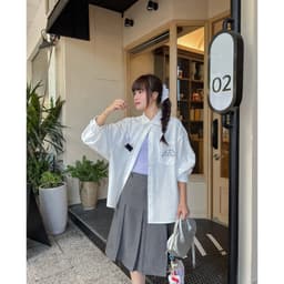 Thumbnail ÁO SƠ MI TAY DÀI UNISEX HADES WHITE ASTRAL SHIRT COTTON - HADES BRAND CHÍNH HÃNG 4