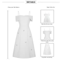 Thumbnail BBSTORE’S Đầm Dài Dự Tiệc 2 Dây Trễ Vai Phối Nơ Đá Sang Trọng - D3054 3