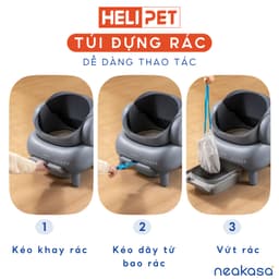 Thumbnail Túi rác dùng cho máy dọn phân mèo NEAKASA M1 dễ dàng kéo khoá túi rác - HELIPET 3