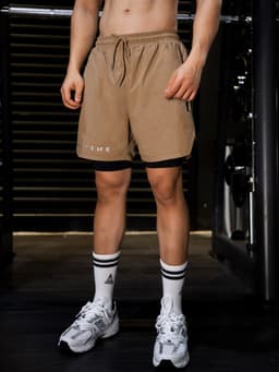 Thumbnail Quần đùi thể thao nam 2 lớp Fitme tập gym chạy bộ thun co giãn thoáng khí QN2L03 1