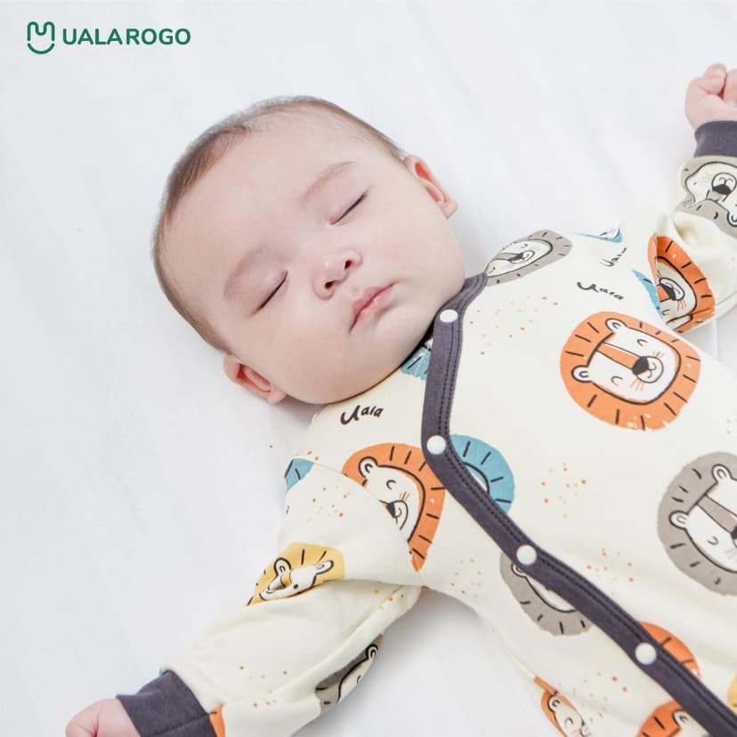 Ảnh Bodychip sơ sinh cho bé Ualarogo áo liền quần 0-12 tháng tuổi vải Cotton thông thoáng dễ thay bỉm 3552 3
