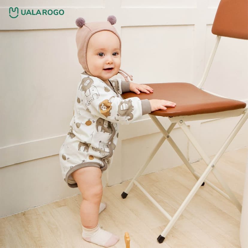 Ảnh Bodychip sơ sinh cho bé Ualarogo áo liền quần 0-12 tháng tuổi vải Cotton thông thoáng dễ thay bỉm 3552 4
