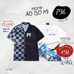 Thumbnail Áo Sơ Mi nam nữ Hoạ Tiết Tay Ngắn Cổ Vest Uniex Thời Trang Vải Lụa Local Brand M Studio 1