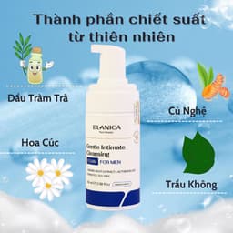 Thumbnail Dung dịch vệ sinh nam BLANICA chiết xuất lá trầu không, Dạng bọt, mùi hương tự tin nam tính 100ml 1