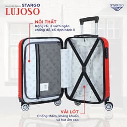 Thumbnail Vali Kéo Nhựa Du Lịch STARGO LUJOSO Z22 - Size S (20inch)/ Xách Tay (Cabin) - Khóa Số - Nhựa ABS 4