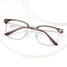 Thumbnail Gọng kính cận thời trang nam nữ ANDU dáng brownline chống tia UV chất liệu kim loại cao cấp - 9558 3