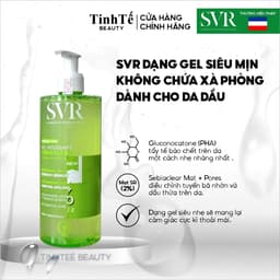 Thumbnail Sữa rửa mặt SVR cho da dầu mụn không có xà phòng SVR Sebiaclear Gel Moussant 55/200/400ml 2
