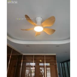 Thumbnail Quạt Trần Mini Có Đèn Lê Gia LGFAN650 - Chiều Cao 23cm - Sải Cánh 73cm - Bảo Hành 5 Năm 2
