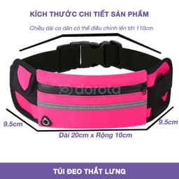 Thumbnail Túi chạy bộ nam nữ chống nước đeo bụng đựng điện thoại, chai nước có thêm lỗ luồn tai nghe và cái chìa khoá TDH 2