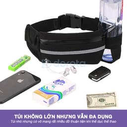 Thumbnail Túi chạy bộ nam nữ chống nước đeo bụng đựng điện thoại, chai nước có thêm lỗ luồn tai nghe và cái chìa khoá TDH 1