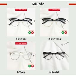 Thumbnail Gọng kính cận nam nữ thời trang dáng bầu Lani 5154 - Mắt kính có độ theo yêu cầu 1