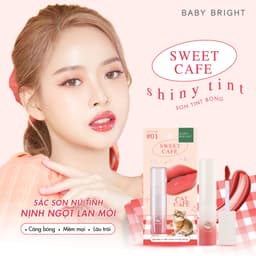 Thumbnail Son Tint Bóng Baby Bright Sweet Cafe Shiny Tint #04 Berry Macaron 2.8g 4