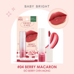 Thumbnail Son Tint Bóng Baby Bright Sweet Cafe Shiny Tint #04 Berry Macaron 2.8g 1