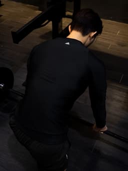 Thumbnail Áo tập gym nam tay dài Fitme Performance 2.0 form slim body cổ ôm co giãn 4 chiều cao cấp, hỗ trợ boxing chạy bộ ABTD02 3