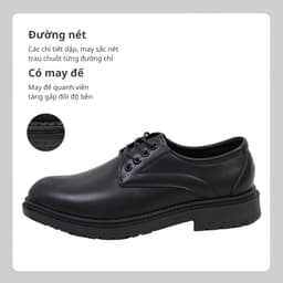 Thumbnail Giày công sở derby da thời trang INICHI G1220 đế cao su 2 tầng có may đế 4