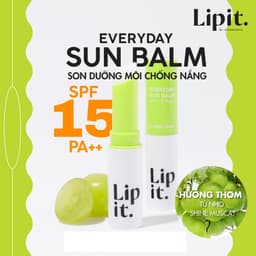 Thumbnail Son Dưỡng Môi Chống Nắng LIP IT Everyday Sun Balm SPF15 PA++ # Green Grape 3g 2