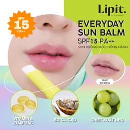 Thumbnail Son Dưỡng Môi Chống Nắng LIP IT Everyday Sun Balm SPF15 PA++ # Green Grape 3g 3