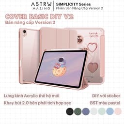 Thumbnail Bao da DIY D02 lưng kính chống ố vàng dành cho iPad DIY V2 AstroMazing - Case cho Pro 11 Air 4 5 Gen 9 1