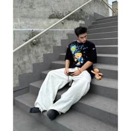 Thumbnail Áo thun FIDE TEEDY phông cotton unisex nam nữ form rộng cổ tròn áo đính gấu - AT35(TẶNG KÈM GẤU) 4