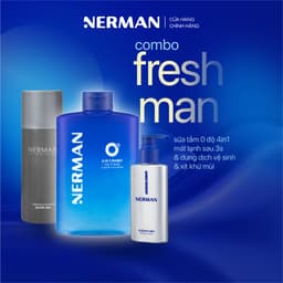 Thumbnail Combo Fresh Man Nerman -Sữa tắm gội lạnh 4IN1 330ml & Dung dịch vệ sinh cho nam 100ml & Xịt khử mùi toàn thân 100ml 1