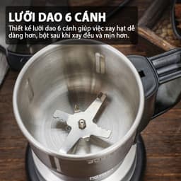 Thumbnail Máy Xay Hạt Khô, Xay Bột, Gia Vị, Cà Phê Đa Năng Công Suất 250-300W 6 - 8 Lưỡi Dao Cực Bén Cối Inox Chính Hãng Amalife 4
