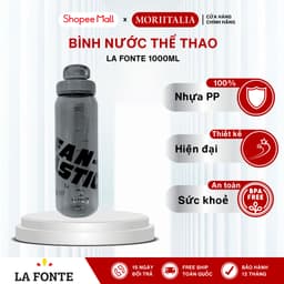 Thumbnail Bình Nước Thể Thao 1000ml La Fonte – Nhựa Nguyên Sinh KHÔNG MÙI – Có Quai, Nắp Bật – Gym, Chạy Bộ 1