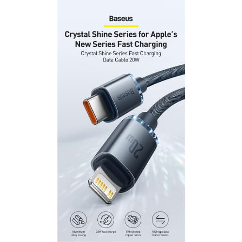 Ảnh Cáp BASEUS Crystal Shine Series Type-C to Lightning 20W 2