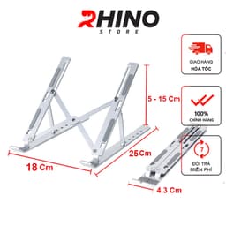 Thumbnail Giá đỡ Laptop, macbook, ipad Rhino KL101, kệ tản nhiệt nhôm cao cấp, gấp gọn, tặng kèm túi đựng 1
