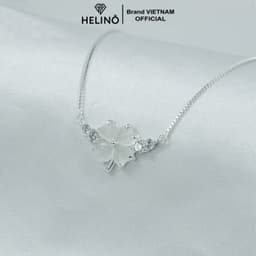 Thumbnail Dây chuyền bạc nữ HELINO cỏ bốn lá đính đá mắt mèo cao cấp trang sức cá tính C54 3