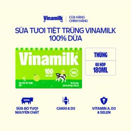 Thumbnail Thùng 48 Hộp Sữa tươi tiệt trùng Vinamilk 100% Dừa 180ml 2