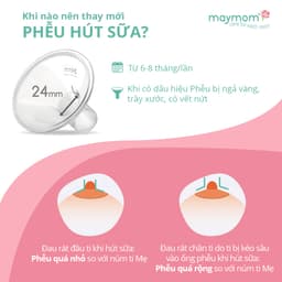 Thumbnail Phễu Hút Sữa Maymom Myfit, Phụ Kiện Thay Thế Máy Vắt Sữa Medela, Spectra, Avent, Unimom, Rozabi, Cimilre (1 cái) 2