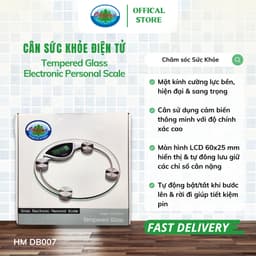 Thumbnail Cân Sức Khỏe Điện Tử Cá Nhân Kính Cường Lực Ohiama Tempered Glass Electronic Personal Scale HM DB007 1