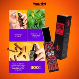 Thumbnail Xịt Thơm Miệng Kissing Spay Wolf ON Hương Trái Cây Bạc Hà Thơm Mát Sảng Khoái Nhỏ Gọn 20ml Gemhome 4