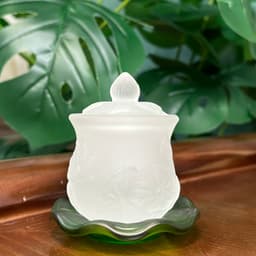 Thumbnail Bộ Thờ Cúng Bình Hoa , Lư Nhang , Đĩa, Chung , Án, Màu Trắng Lưu Ly - Tuệ Nga 4