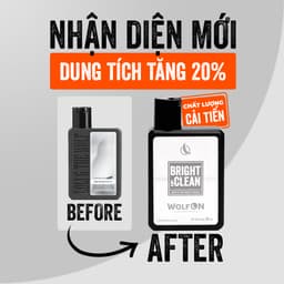 Thumbnail Dung Dịch Vệ Sinh Nam Giới Wolf ON Bright & Clean Dưỡng Sáng 1% Niacinamide Sạch Thơm Nam Tính 95ml 2