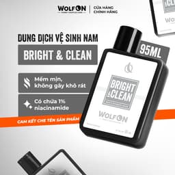 Thumbnail Dung Dịch Vệ Sinh Nam Giới Wolf ON Bright & Clean Dưỡng Sáng 1% Niacinamide Sạch Thơm Nam Tính 95ml 3