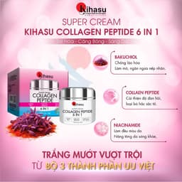 Thumbnail Kem Dưỡng Collagen Peptide Kihasu 6in1 Giúp Da Căng Bóng, Trắng Sáng Tự Nhiên, Mờ Nám, Tăng Độ Đàn Hồi Cho Da 4