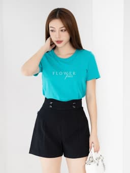 Thumbnail Áo phông nữ LOZA dáng suông vừa chất liệu thun 95% cotton - G0136 3