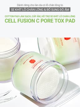 Thumbnail Toner Pad Làm Sạch Sâu & Se Khít Lỗ Chân Lông Chứa PHA Cell Fusion C Pore Tox Pad 60 miếng 1