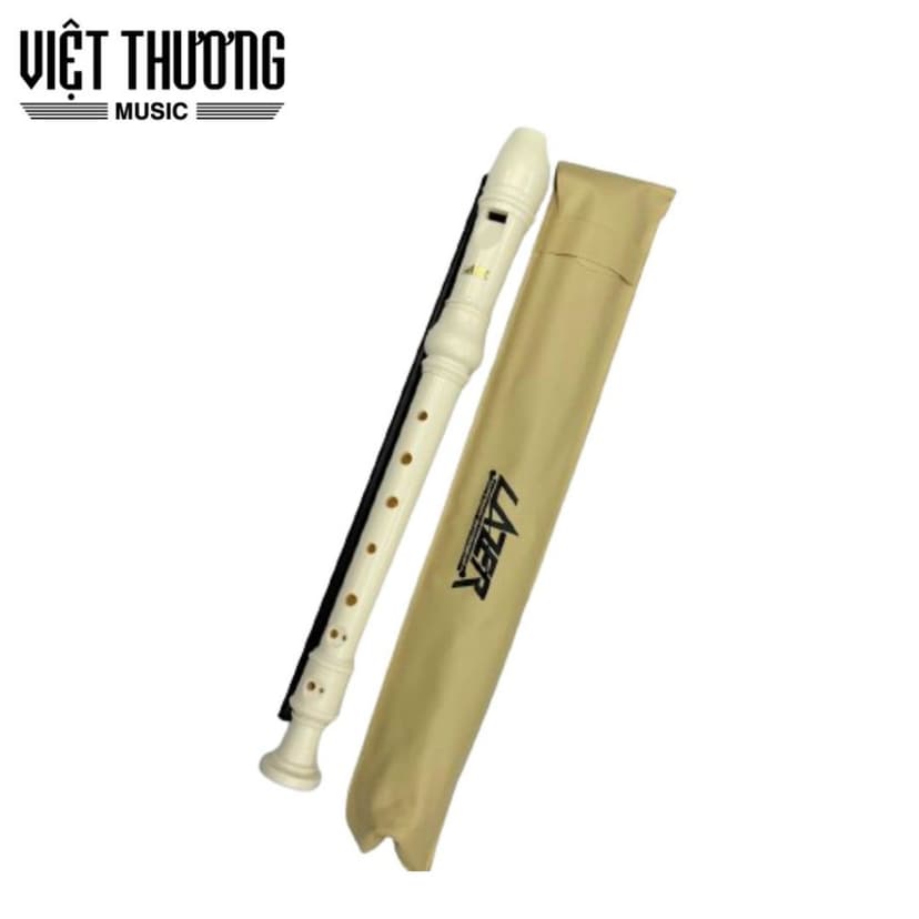 Ảnh Sáo Recorder Lazer LB-339A, thiết kế thế bấm Baroque màu trắng - Việt Thương Music 1