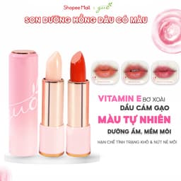 Thumbnail Son Dưỡng Hồng Dâu Có Màu Mờ Thâm Hồng Môi 0% chì - 0% Silicones GUO 5gr 1
