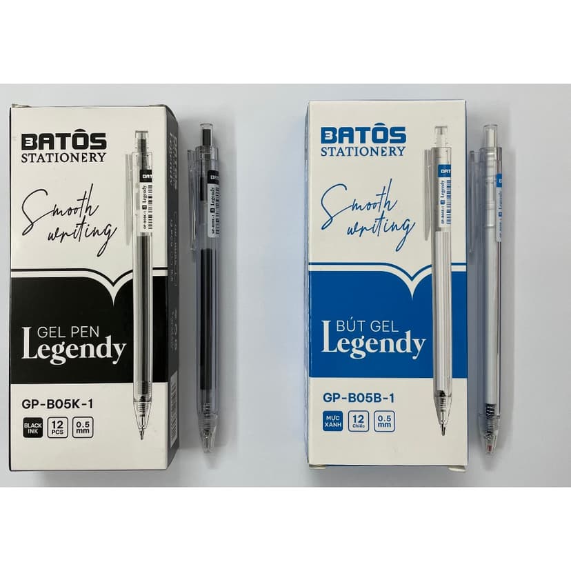 Ảnh Bút gel bấm 0.5mm Batôs 3 Legendy GP-B05-1 viết êm trơn. 3